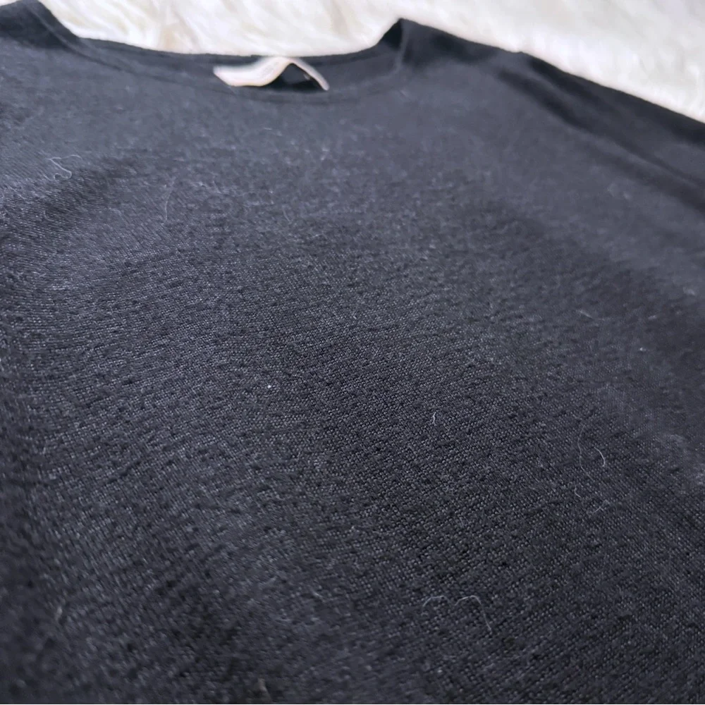 Abercrombie & Fitch Knit Long Sleeve Shirt Dress Black Size Medium - Picture 4 of 8